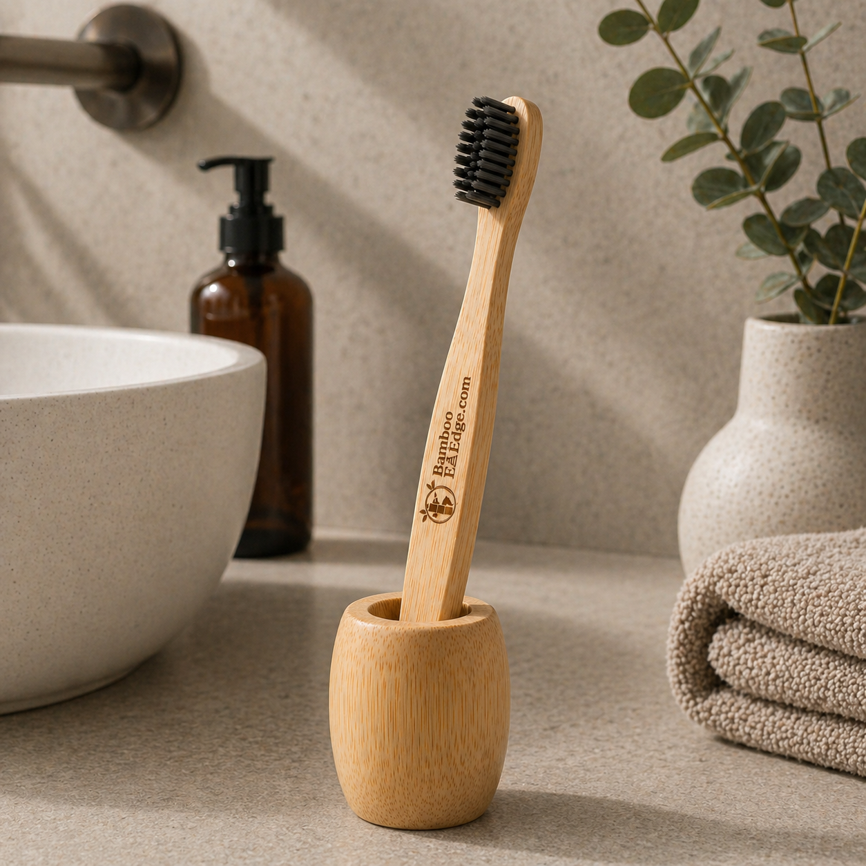 Kids Bamboo Toothbrush - Charcoal