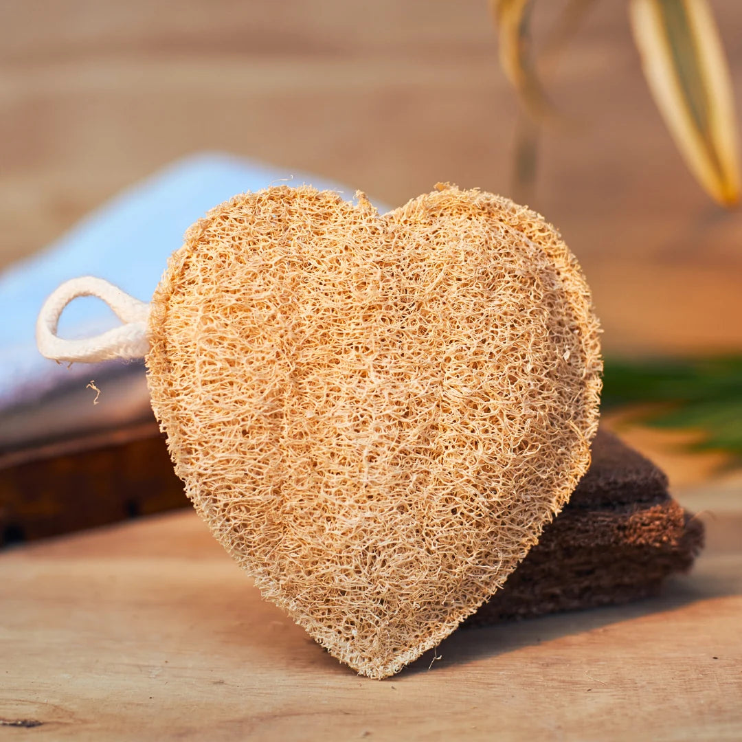 Natural Loofah | Heart & Rectangle Shape