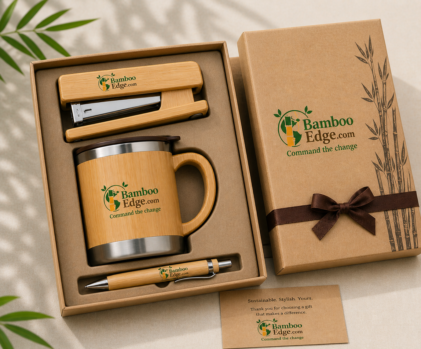 Sustainable Corporate Gift Set - Bamboo Mug