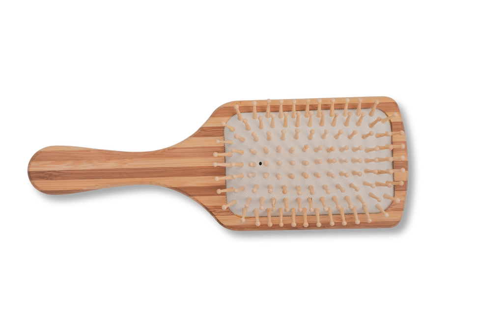 Bamboo Paddle Hair Brush | Striped | Big
