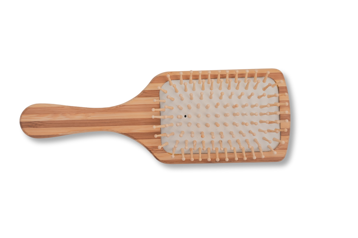Bamboo Paddle Hair Brush | Striped | Big
