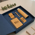 Corporate Premium Dark Blue Gift Box | Premium Branded Bamboo Executive Hamper