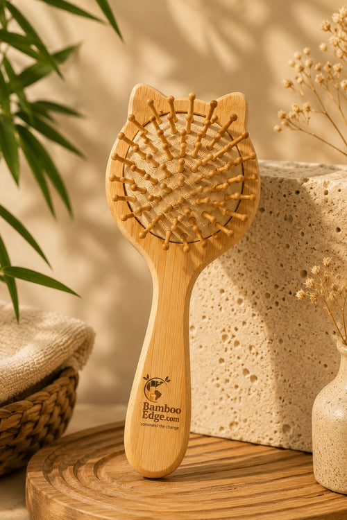 Kids Paddle Brush - Cat Design