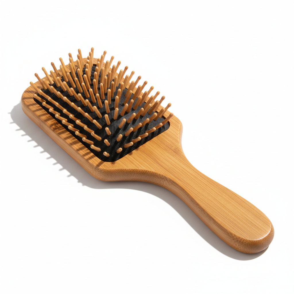 Bamboo Hair Brush Studio Image