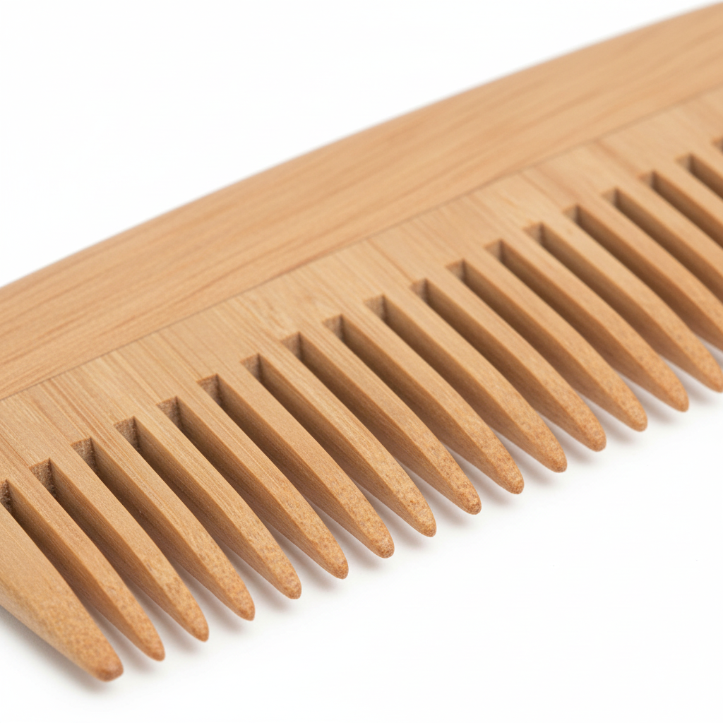 Close-up of comb teeth