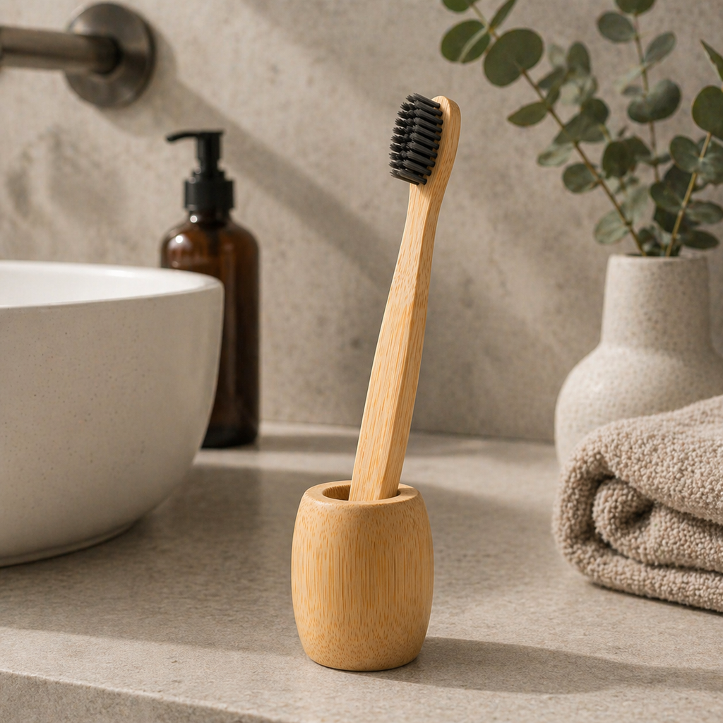 Kids Bamboo Toothbrush - Charcoal
