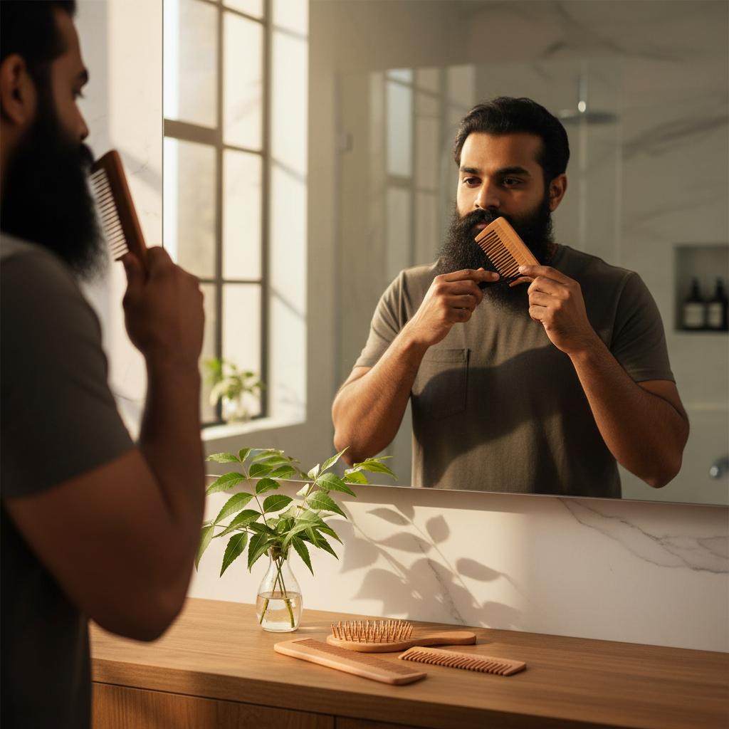 Indian Man Beard Grooming