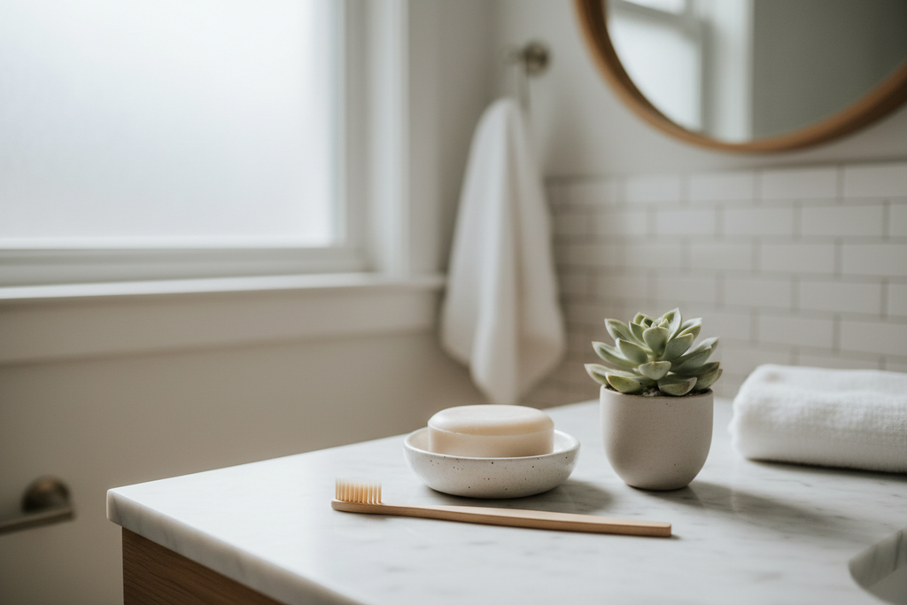 Lifestyle bathroom scene