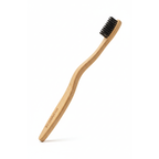 S Curve Charcoal Bamboo Toothbrush — Male