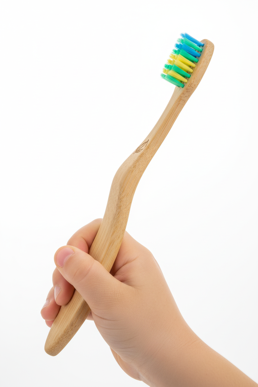 Side view showing S-curve